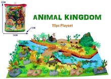 Load image into Gallery viewer, Exclusive Colorful Learning Animal Kingdom Toy Play Set for Kids, Educational Toy Set for Kids, Wild Animal Kingdom 111 Pcs with Play Mat (Multicolor)