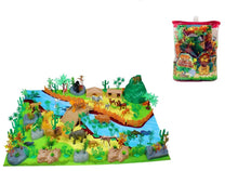 Load image into Gallery viewer, Exclusive Colorful Learning Animal Kingdom Toy Play Set for Kids, Educational Toy Set for Kids, Wild Animal Kingdom 111 Pcs with Play Mat (Multicolor)