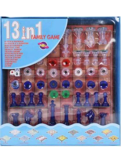 13 in 1 Family Party & Fun Games Board Game Like Chess Game Snakes and Ladders Etc