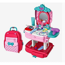 Load image into Gallery viewer, 30 Pcs School Bag Beauty Makeup &amp; Hair Dressing Kit for Kids | Cute Dresser Set Toy Kit for Girls