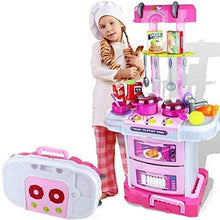 Load image into Gallery viewer, 3 in 1 Little Kids Kitchen Play Set with &amp; Sound Cooking Kitchen Set Play Toy / Pretend Play Kitchen Cooking Set Toy for Kids