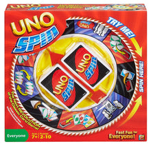 Load image into Gallery viewer, Uno Spin Classic Card Game with Spinner Family Fun  (Multicolor)