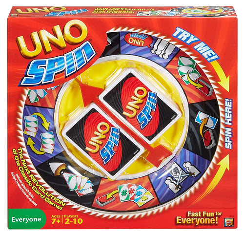 Uno Spin Classic Card Game with Spinner Family Fun  (Multicolor)