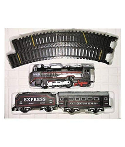 Battery Operated Black Train Toy Set for Kids, Big Size Train Set for Kids | Bump and Go Musical Toy Train