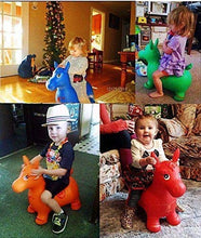 Load image into Gallery viewer, Inflatable Jumping and Riding Horse Bouncing Horse Hopper Animal Toy for Kids(With Pump Free) | Random Color