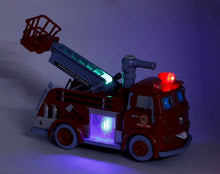 Load image into Gallery viewer, Red Fire Safety Rescue Truck with Emergency Light &amp; Sound. Bubble Blowing Pump and Adjustable Ladder.