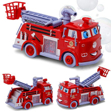 Load image into Gallery viewer, Red Fire Safety Rescue Truck with Emergency Light &amp; Sound. Bubble Blowing Pump and Adjustable Ladder.