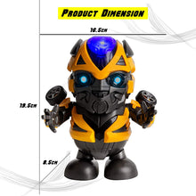 Load image into Gallery viewer, Bump and Go Dancing Hero Robot Toy with 3D Lights &amp; Sound, Dancing Toy, Battery Operated Toy,Kids Baby Electric Toys with Light and Music