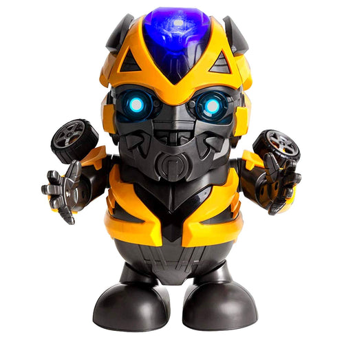 Bump and Go Dancing Hero Robot Toy with 3D Lights & Sound, Dancing Toy, Battery Operated Toy,Kids Baby Electric Toys with Light and Music