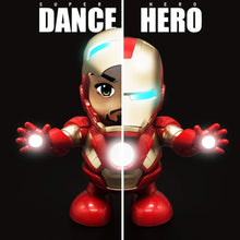 Load image into Gallery viewer, Marvel Avengers Iron Man Dancing Robot Action Toy for Kids with Real Dance Moves Action, Amazing Glowing Light Effects Feature, Music and OPENABLE MASK