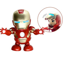 Load image into Gallery viewer, Marvel Avengers Iron Man Dancing Robot Action Toy for Kids with Real Dance Moves Action, Amazing Glowing Light Effects Feature, Music and OPENABLE MASK