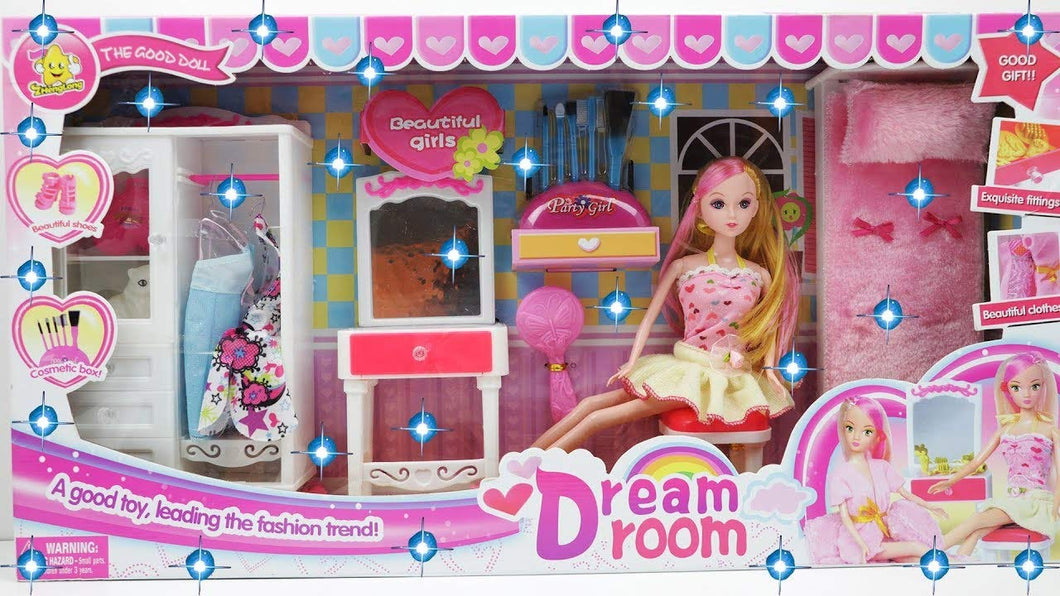 Big Size My Dream Room Doll House Creative Doll House with Doll for Girls Beauty Play Set