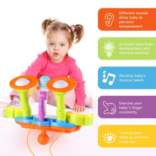 Load image into Gallery viewer, Kids Drum Set, Drum Set for Kids Electric Toys Toddler Musical Instruments Playset Flash Light Toy with Adjustable Microphone, Toys for Boys and Girls