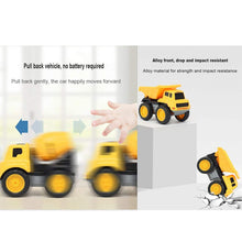 Load image into Gallery viewer, Set of 6 Wheel Metal Construction Trucks Gift Pack Set, Unbreakable Pull Back Friction Powered Engineering Car Construction Vehicle for Kids ,Yellow