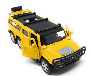 Die-Cast Metal Car Pull Back 5 Openable Doors 6 Wheel Drive Light Music Operable Sunroof for Boys Girls Above 4 Years, 7.5-inch (Multicolor)(Random Color)