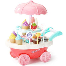 Load image into Gallery viewer, Ice Cream Candy Trolley Cart Pretend Play Set with Music and Lights Toys for Kids Girls Children - 30 Pcs