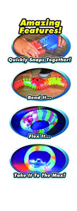 Magic Tracks Bend Flex & Glow Racetrack With Led Flashing Race Cars (Multi Color) 220 Pieces