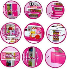 Load image into Gallery viewer, Battery Operated My Modern Kitchen Play Set with Fruits, Light and Musical 3 fold Compartment (Color and Design May Vary)