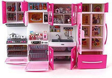 Load image into Gallery viewer, Battery Operated My Modern Kitchen Play Set with Fruits, Light and Musical 3 fold Compartment (Color and Design May Vary)