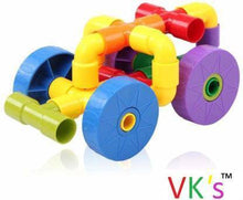 Load image into Gallery viewer, Colorful Creative Education Construction High Quality Plastic Water Pipe Shaped Building Blocks Toy + Assured Free Gift (56 Pieces) (56 Pieces)  (56 Pieces)