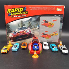 Load image into Gallery viewer, Rapid High Speed Launcher Along With 7 Die cast Metal Car And Stoppers