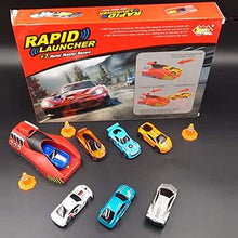 Load image into Gallery viewer, Rapid High Speed Launcher Along With 7 Die cast Metal Car And Stoppers