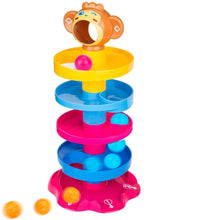 Load image into Gallery viewer, 5 Layer Ball Drop and Roll Swirling Tower for Baby and Toddler Development Educational Toys