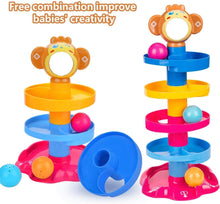 Load image into Gallery viewer, 5 Layer Ball Drop and Roll Swirling Tower for Baby and Toddler Development Educational Toys