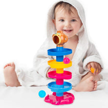 Load image into Gallery viewer, 5 Layer Ball Drop and Roll Swirling Tower for Baby and Toddler Development Educational Toys