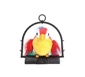 Talk Back Battery Operated Parrot Toy for Kids, Repeat Talking Toy Mimics Voice Flaps Wings