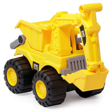 Load image into Gallery viewer, Friction Powered Dig and Dump Construction Toy for Kids | Push and Go Feature (2 in 1 Dumper and Excavator) by Zest 4 Toys- Yellow