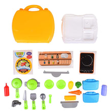 Load image into Gallery viewer, Dream Kitchen Kids Play Set Luxury Kitchen Set Cooking Toy with Briefcase and Accessories (Yellow) (26pcs)