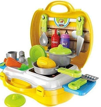 Load image into Gallery viewer, Dream Kitchen Kids Play Set Luxury Kitchen Set Cooking Toy with Briefcase and Accessories (Yellow) (26pcs)