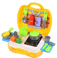 Load image into Gallery viewer, Dream Kitchen Kids Play Set Luxury Kitchen Set Cooking Toy with Briefcase and Accessories (Yellow) (26pcs)